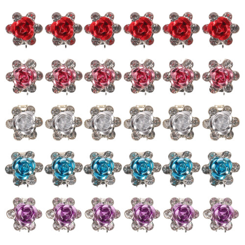 30Pièces Accessoires Fille Mini Pinces Multicolores