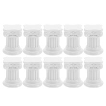 10Pcs Resin Roman Column Candle Holders White Mini Pillars for Decor