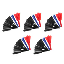 15St Decoratieve Handwaaier Vouwbaar Plastic Stoffen Fan Kit