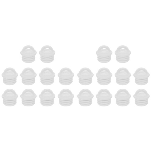 20Pcs Mop Bucket Plug Silicone Drain Stopper White Replacement Parts