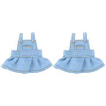 2Pièces Tenues Miniatures Jupe En Tissu Bleu Ciel Pour Décor