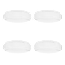 4Pcs White Plastic Round Dome Lampshades for Ceiling Lights Home Use