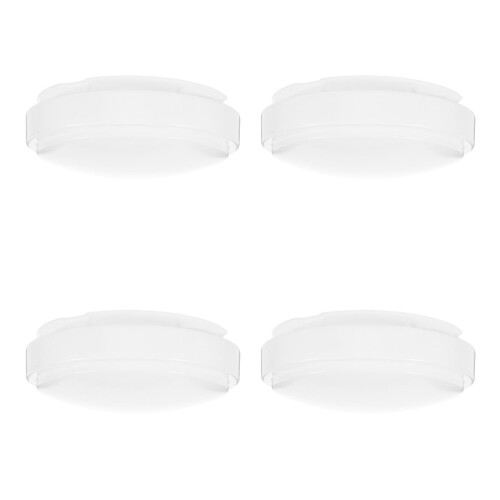 4Pcs White Plastic Round Dome Lampshades for Ceiling Lights Home Use