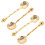 4pcs Golden Stainless Spoons For Adults In 1