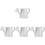 4Pcs Iron Mini Watering Cans White Decorative Pots for Succulents 1