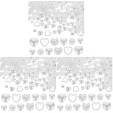 3Pcs White Small Nail Charms Nail Gems for Women Manicure Decor