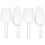 4Pcs White Plastic Kitchen Scoop Food-Grade Ice Grain Flour 1