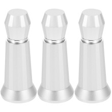 3Pièces Mélangeurs De Poudre Espresso Métal Argent Design Ergonomique