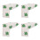 4Pcs White PU Golf Mallet Putter Headcovers Shamrock Embroidered 1