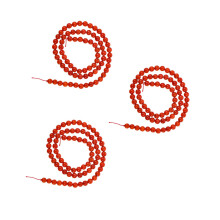 Red Coral Round Beads Smooth Loose Beads for DIY Bracelets