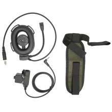 U94Tactical PTT-Headset mit echter Geräuschunterdrückung und einstellbarer Lautstärkeregelung für Airsoft-Schießen und Jagd (Wüstenbraun)