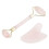 Natural Double Head Rose Quartz Jade Stone Roller & Scrapping Plate Face Massage Tool Kit 4