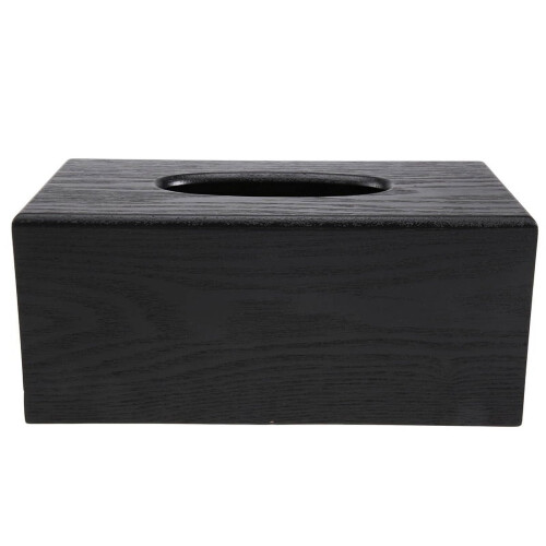 Wooden Tissue Box Black Rectangular 23x12x10.5cm