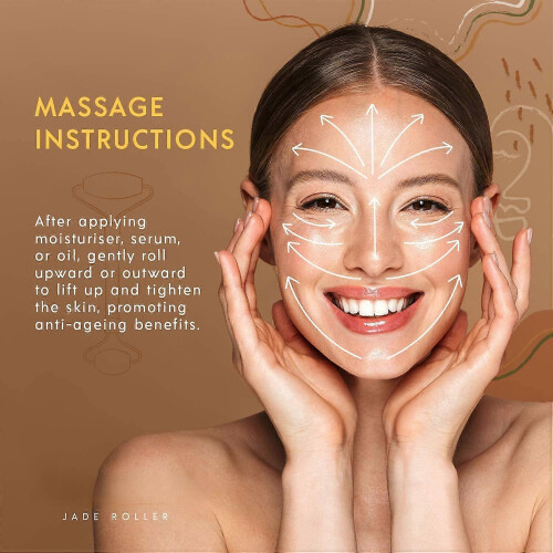 jade roller Facial Massager anti wrinkle thin face tool, two stones jade roller 2