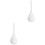 2Pièces Cuillères Céramiques Blanches Multipurpose Manche Long Cuisine 2