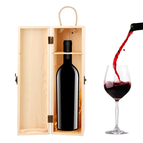Διακοσμητικό κουτί δώρου κρασιού, vintage ξύλινο κουτί κρασιού με μοναδικό 1
