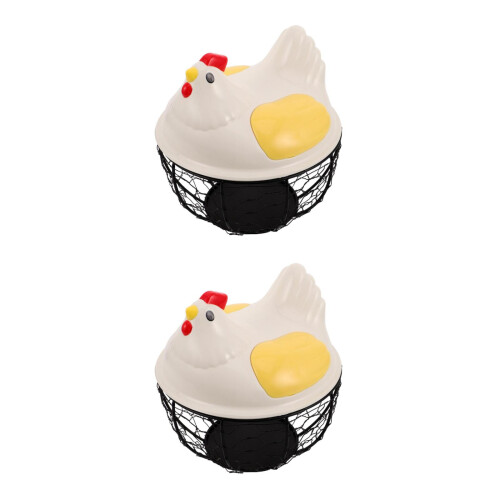 2Pièces Panier À Œufs Métal Couvercle Pour Cuisine 1