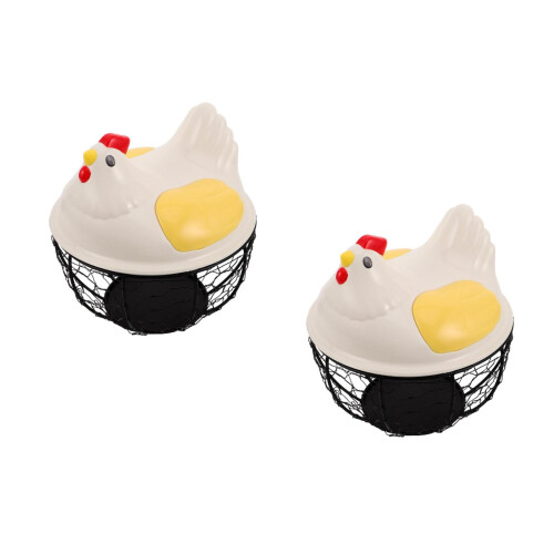 2Pièces Panier À Œufs Métal Couvercle Pour Cuisine 2