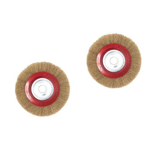 2Pcs Golden Steel Wire Brush for Rotary Tools High Efficiency Cleaning 2