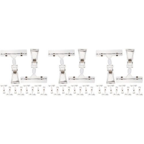 30Pièces Clips Double Face Ajustables Transparente Support Memo 2