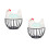 2Pcs Multi-Color Iron Egg Holder for Kitchen Farmhouse Style Storage 2