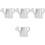 4Pcs Portable White Mini Iron Watering Cans for Plant Decoration 2
