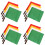 16Pcs Referee Flags Assorted Colors Lightweight Handheld Signal Flags 4