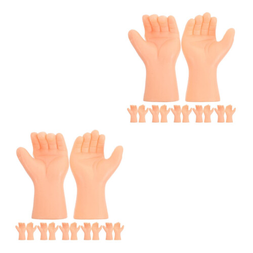 12Pairs Realistic Beige Plastic Mini Hands for Doll Making and Repairs 1