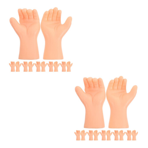 12Pairs Realistic Beige Plastic Mini Hands for Doll Making and Repairs 2