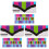 3 Ensembles Stickers Échelle Kalimba Plastique Multicolores 2