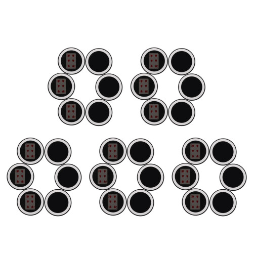 30Pcs Multi Plastic Magician Mirror Poker Card Trick Prop for Home Use 2