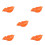 5Pcs Orange Ceramic Leaf Shaped Soap Drainers with Self-Draining Spout 2
