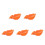 5Pcs Orange Ceramic Leaf Shaped Soap Drainers with Self-Draining Spout 3