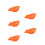 5Pcs Orange Ceramic Leaf Shaped Soap Drainers with Self-Draining Spout 4