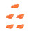5Pcs Orange Ceramic Leaf Shaped Soap Drainers with Self-Draining Spout 5