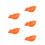 5Pcs Orange Ceramic Leaf Shaped Soap Drainers with Self-Draining Spout 6