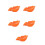 5Pcs Orange Ceramic Leaf Shaped Soap Drainers with Self-Draining Spout 7