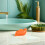 5Pcs Orange Ceramic Leaf Shaped Soap Drainers with Self-Draining Spout 9