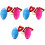 6Pcs Durable Elastic Pulling Balls Pink Fun Hand Fitness 2