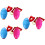 6Pcs Durable Elastic Pulling Balls Pink Fun Hand Fitness 6