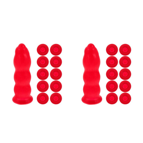 70Pièces Capsules De Scellement Rouge En Latex Pour Tubes De Mastic 1