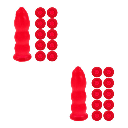70Pièces Capsules De Scellement Rouge En Latex Pour Tubes De Mastic 2