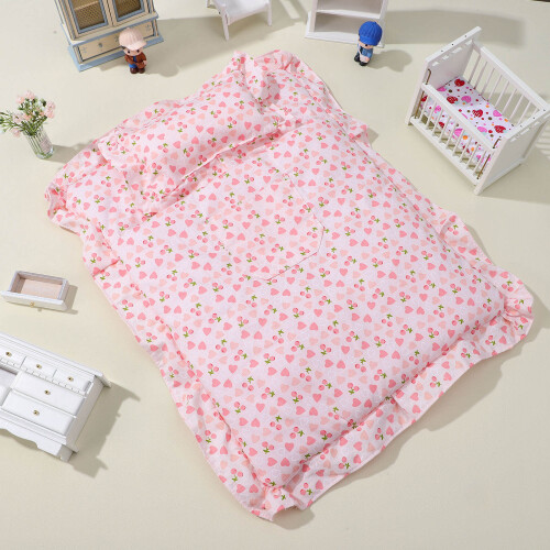 3Sets Mini Dollhouse Bedroom Bedding Set Soft Accessory 2