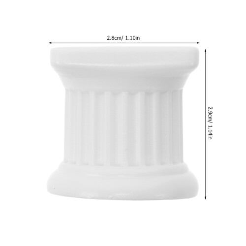 10Pcs Resin Roman Column Candlesticks White Mini Pillars for Decor 1