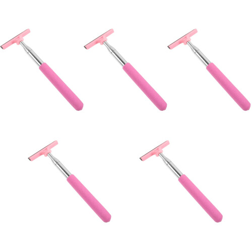 5Pcs Lightweight Pink Car Rearview Mirror Cleaner Window Squeegee Tool 1