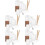 5Sets White Silicone Candle Moulds Set with Wicks and Holders for DIY 5