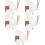5Sets White Silicone Candle Moulds Set with Wicks and Holders for DIY 6