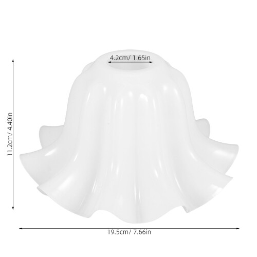 3Pcs White Flower-Shaped Plastic Lamp Shade Replacement for Home Use 1