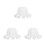 3Pcs White Flower-Shaped Plastic Lamp Shade Replacement for Home Use 3