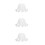 3Pcs White Flower-Shaped Plastic Lamp Shade Replacement for Home Use 4